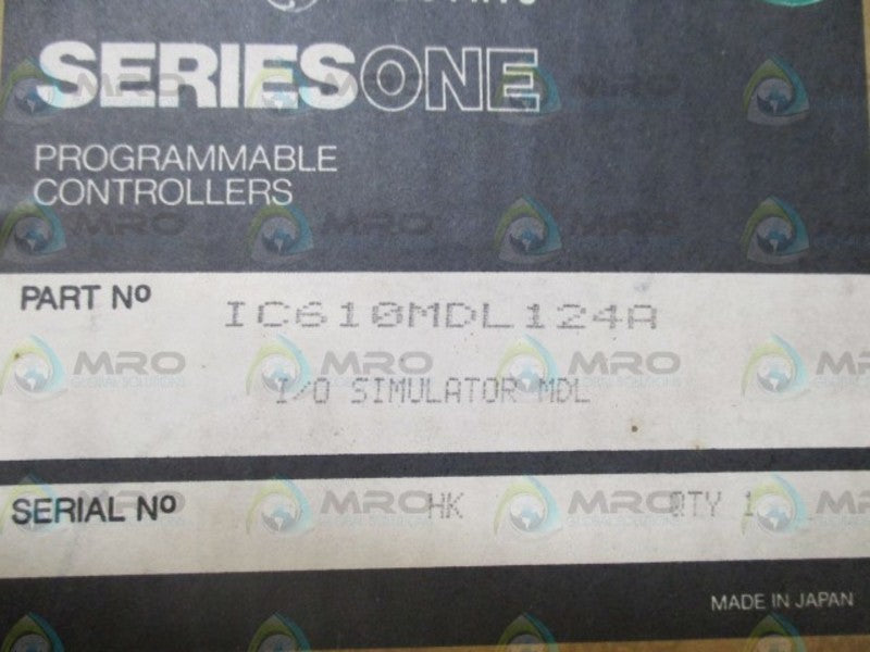 GE FANUC SERIES ONE IC610MDL124A I/O SIMULATOR MODULE *NEW IN BOX*