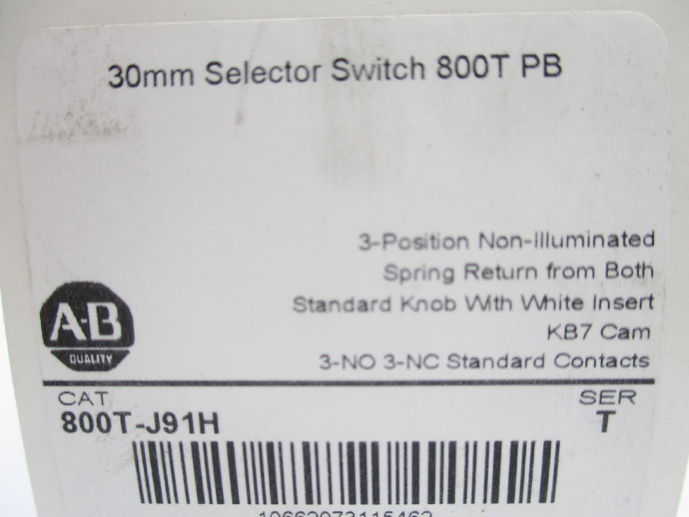 ALLEN BRADLEY 800T-J91H SER. T (WH) NSMP