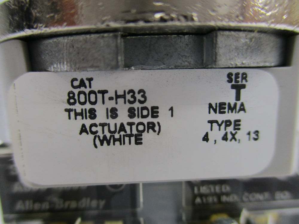 ALLEN BRADLEY 800T-H33 SER. T (AS PICTURED7) NSNP