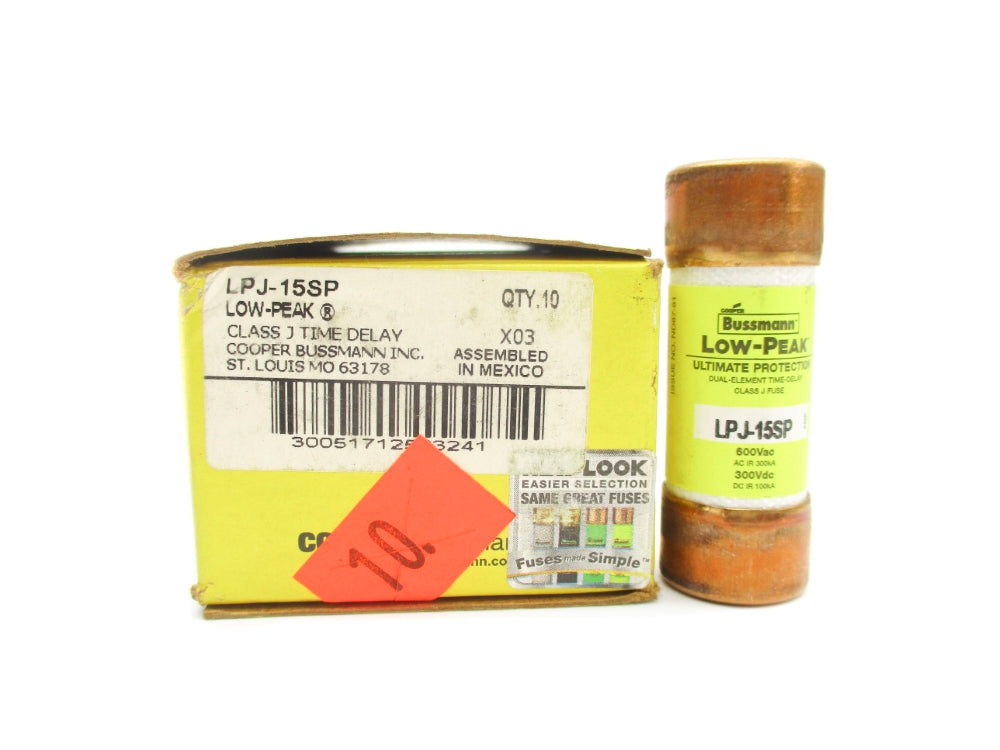 BUSSMANN LPJ-15SP 600VAC 15A (PKG OF 10) NSMP