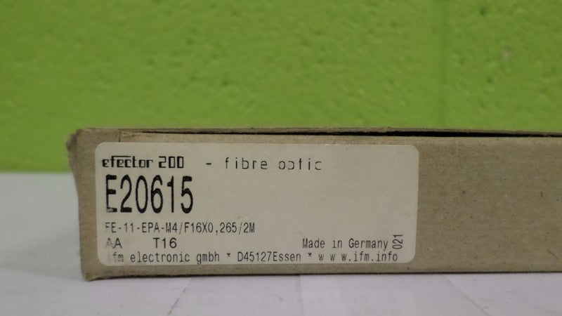 IFM EFECTOR E20615 FIBER OPTIC THROUGH BEAM SENSOR *NEW IN BOX*