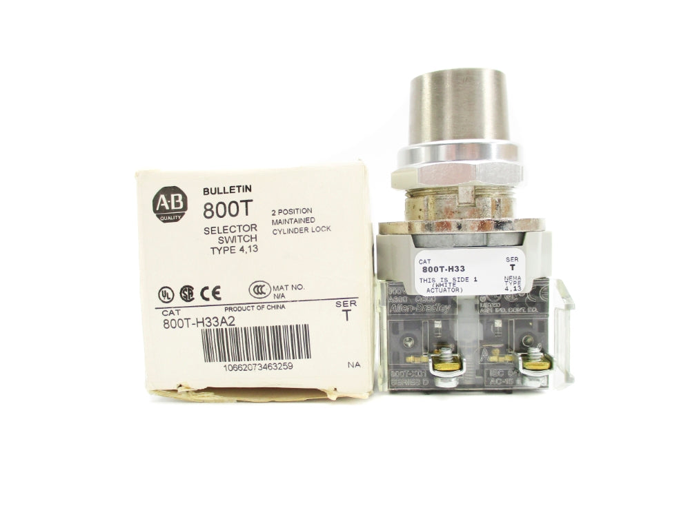 ALLEN BRADLEY 800T-H33A2 SER. T (NO KEY) (WH) NSMP