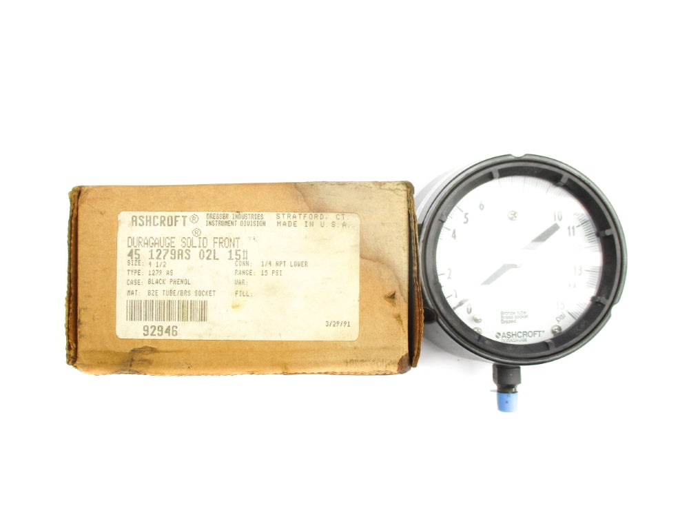 ASHCROFT 451279AS02L15# 15PSI NSMP
