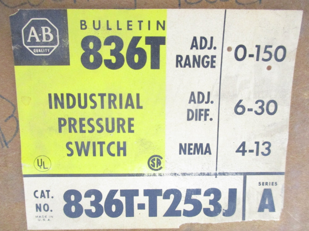 ALLEN BRADLEY 836T-T253J SER. A 0-150PSI (BR/YL) NSMP