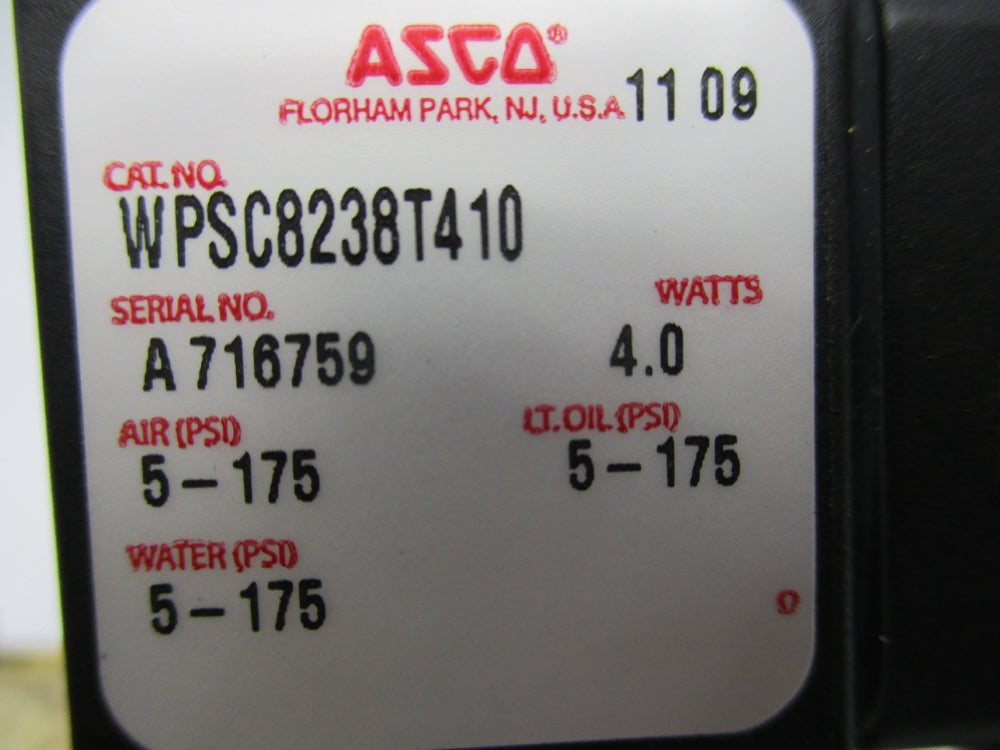 ASCO WPSC8238T410 120VAC 5-175PSI NSNP