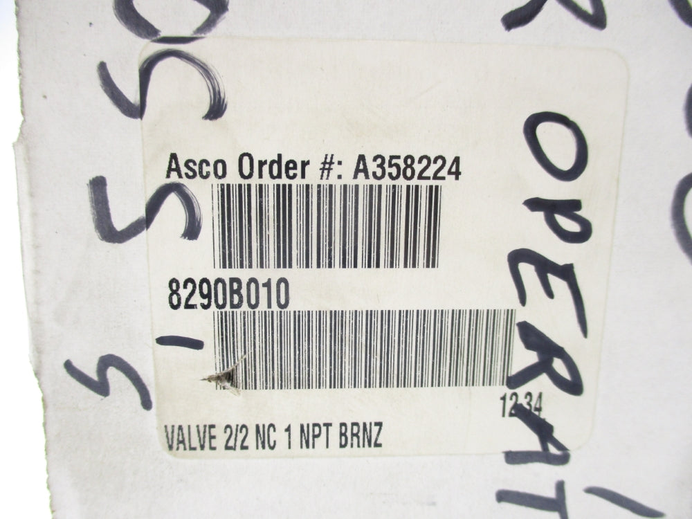 ASCO 8290B010 150PSI 366'F 1" NSMP