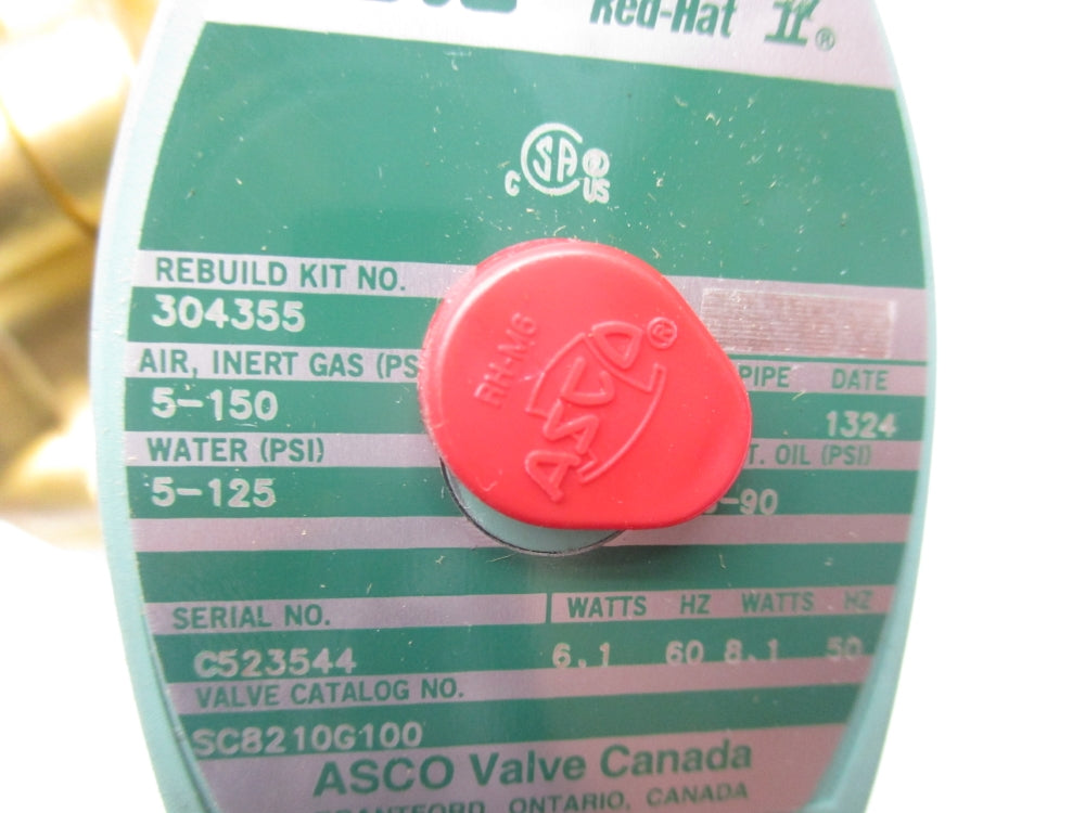 ASCO SC8210G100 120/60 110/50 5-150PSI NSNP