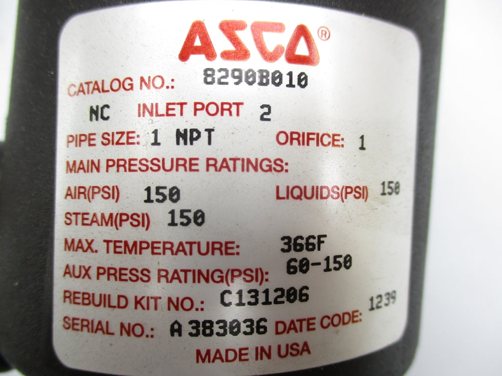 ASCO 8290B010 150PSI NSNP