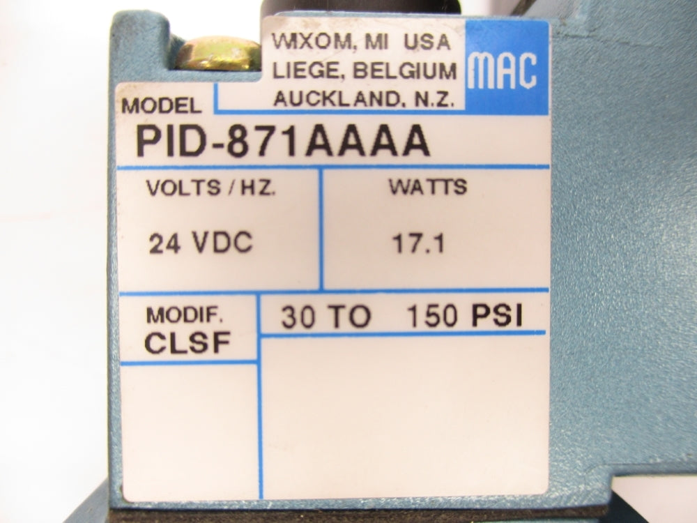 MAC PID-871AAAA 24VDC 30/150PSI NSNP