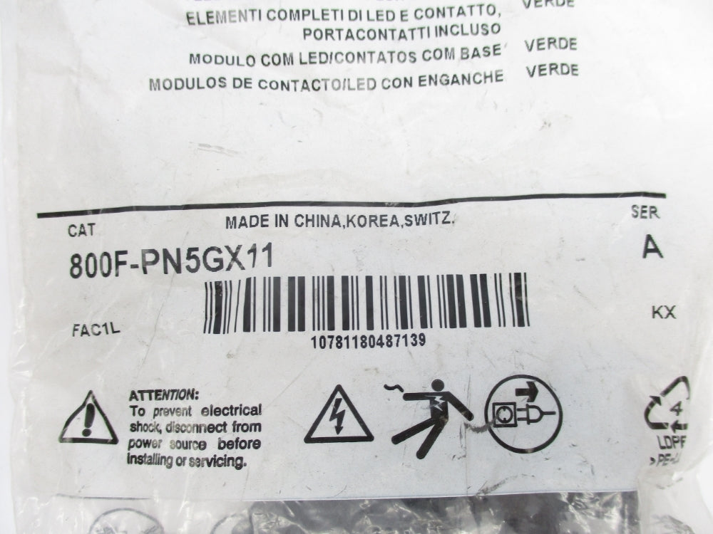 ALLEN BRADLEY 800F-PN5GX11 SER. A NSMP