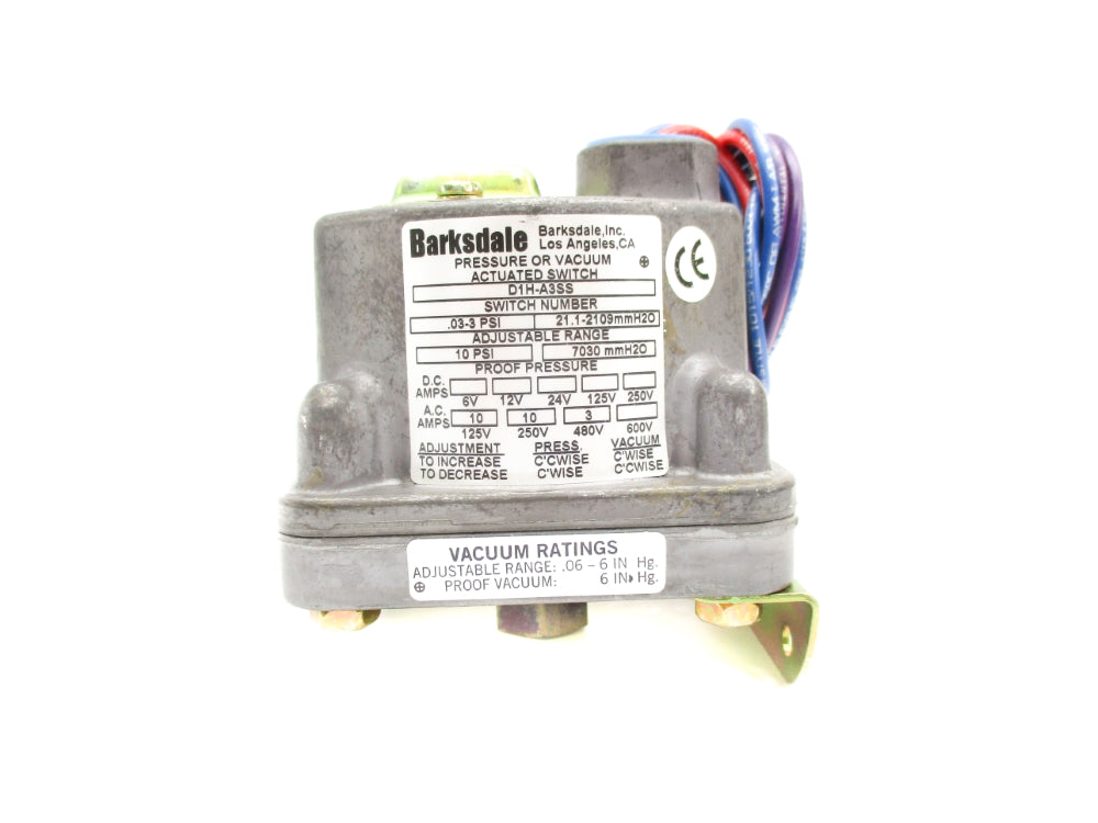 BARKSDALE D1H-A3SS 10PSI NSNP