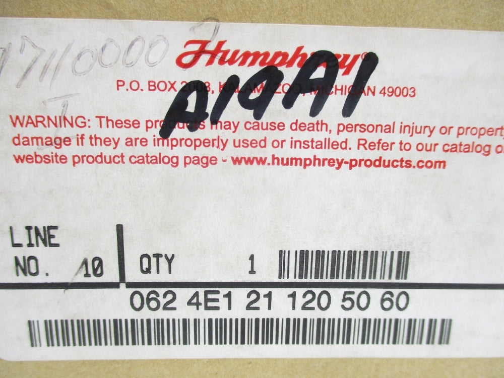 HUMPHREY 0624E1211205060 120V 0-125PSI NSMP