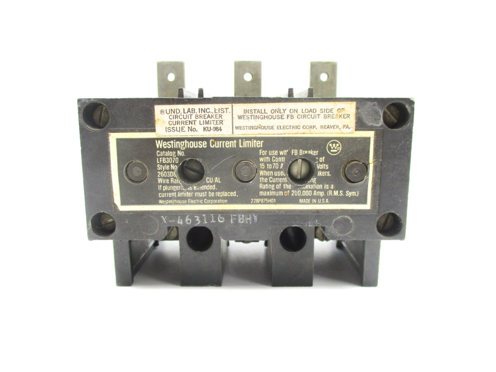 WESTINGHOUSE LFB3070 2603D86G03 UNMP