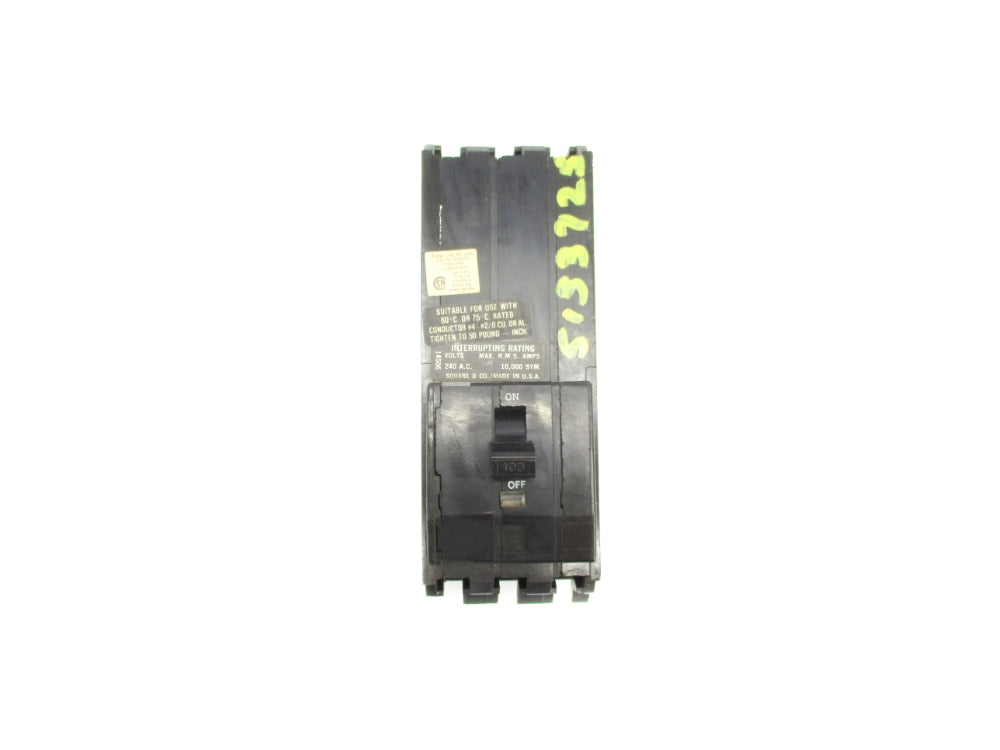SQUARE D Q1B3100 240VAC 100A NSNP