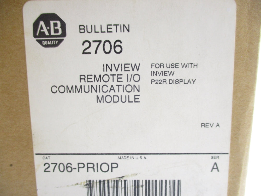 ALLEN BRADLEY 2706-PRIOP SER. A (BR/WH) NSMP
