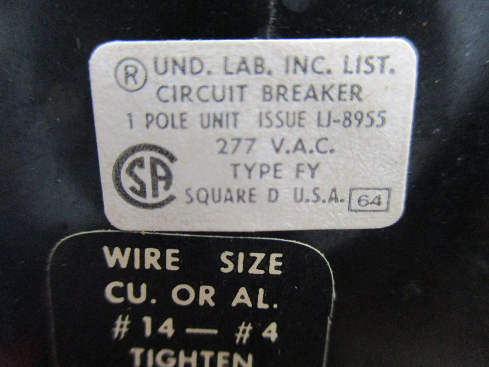 SQUARE D FY14020C 277VAC 20A (BLACK) NSNP