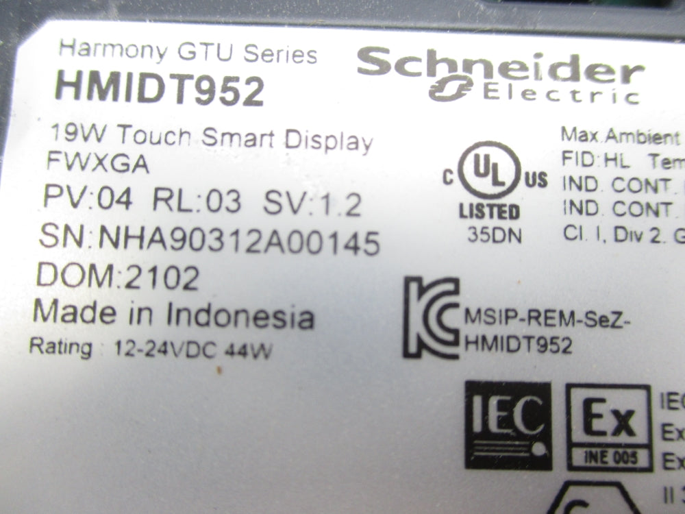 SCHNEIDER ELECTRIC HMIDT952 12-24VDC NSNP