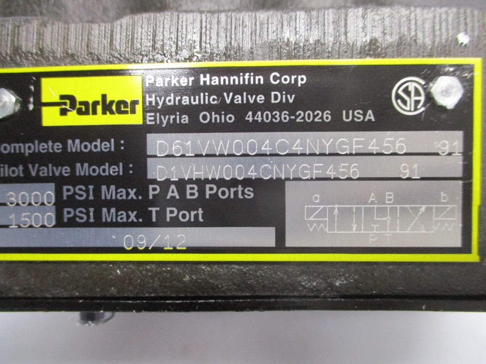 PARKER D61VW004C4NYGF45691 1500-3000PSI NSNP