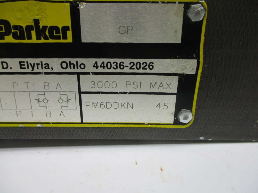 PARKER FM6DDKN45 3000PSI UNMP