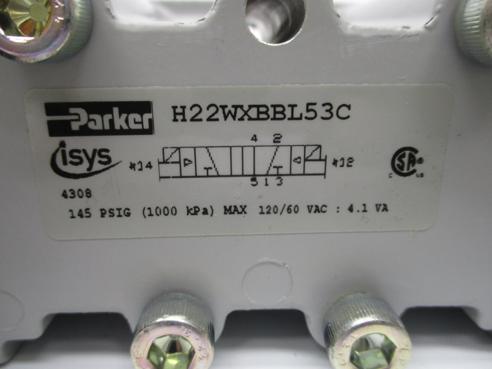 PARKER H22WXBBL53C 145PSIG 120VAC NSMP
