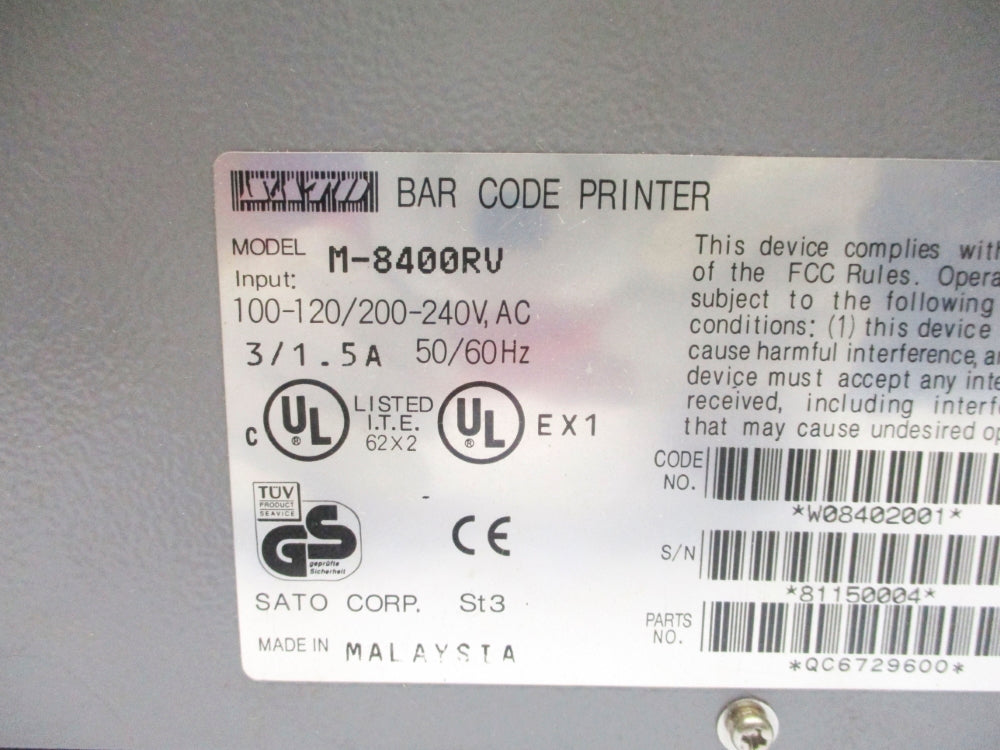 SATO M-8400RV UNMP