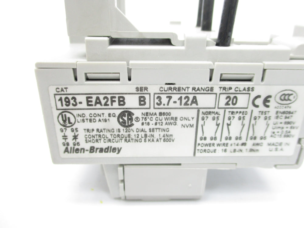 ALLEN BRADLEY 193-EA2FB SER. B 3.7-12A NSNP