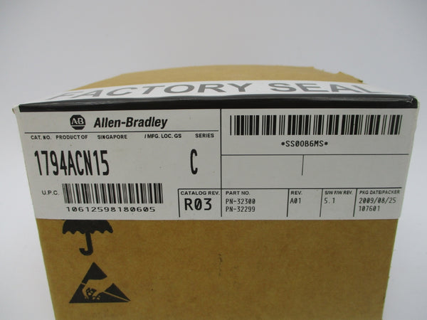 ALLEN BRADLEY 1794-ACN15 SER. C F/W 5.1 DATE: 2009 NSFS