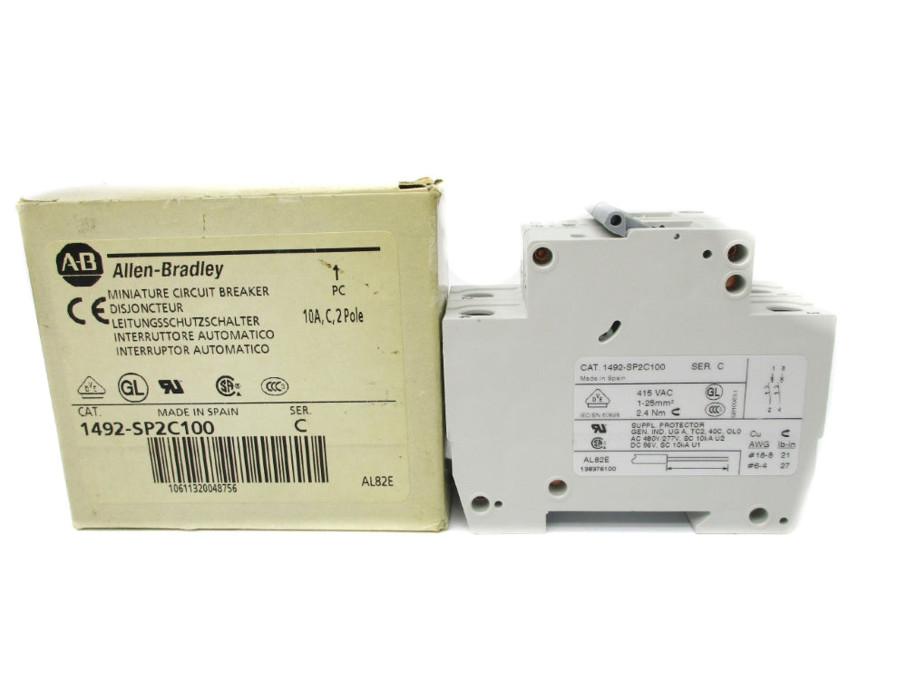 ALLEN BRADLEY 1492-SP2C100 SER. C 10A 415VAC (WH) NSMP