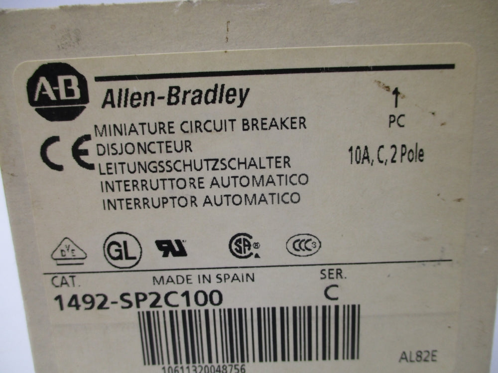 ALLEN BRADLEY 1492-SP2C100 SER. C 10A 415VAC (WH) NSMP