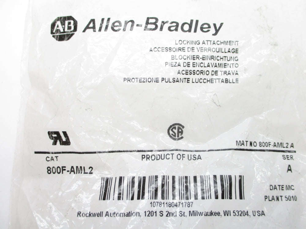 ALLEN BRADLEY 800F-AML2 SER. A NSMP