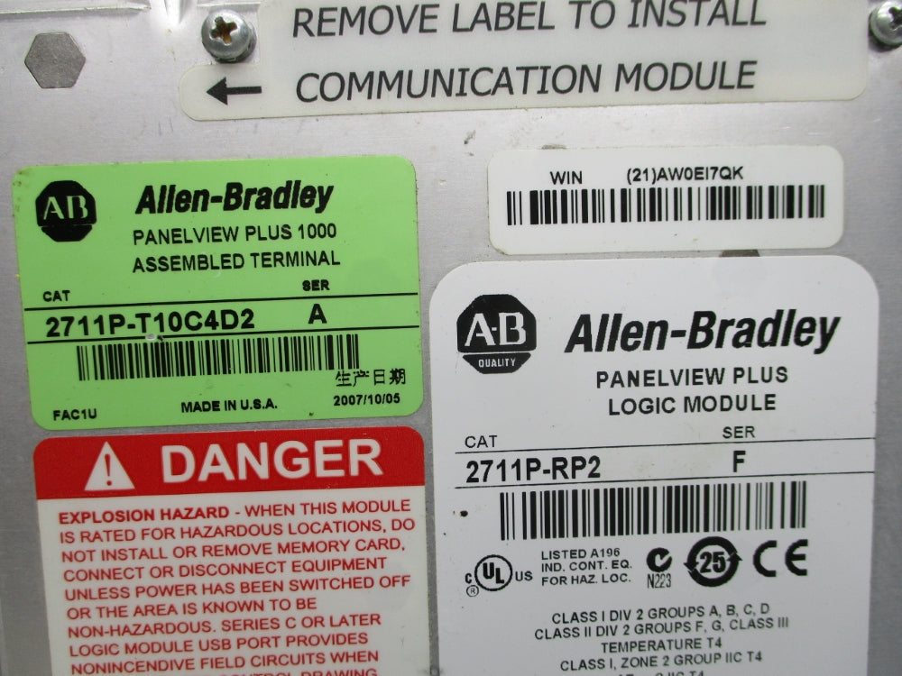 ALLEN BRADLEY 2711P-RP2 SER. F NSNP