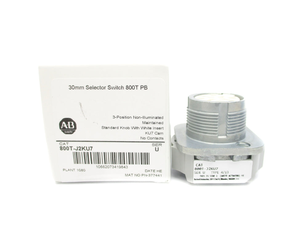 ALLEN BRADLEY 800T-J2KU7 SER. U (WH) NSMP