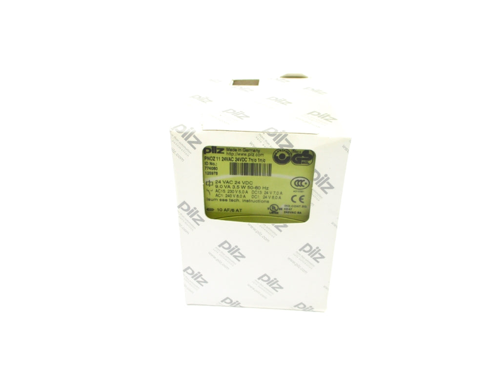 PILZ PNOZ1124VAC24VDC7N/O1N/C 24VAC/DC 8A NSMP