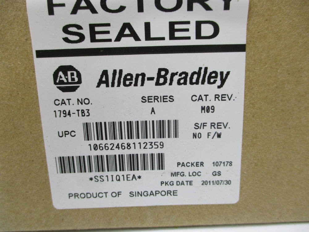 ALLEN BRADLEY 1794-TB3 SER. A DATE: 2011 NSFS
