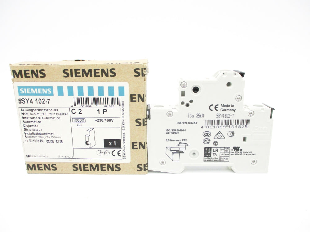 SIEMENS 5SY4102-7 2A 230/400V NSMP