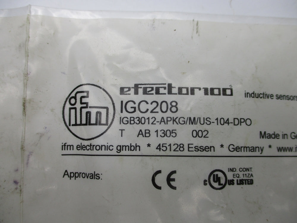 IFM EFECTOR IGB3012-APKG/M/US-104-DPO IGC208 NSMP
