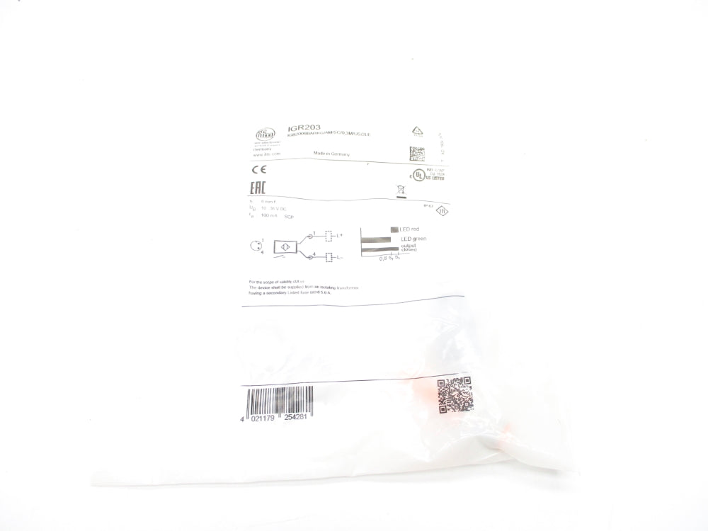IFM EFECTOR IGB2006BARKG/AM/SC/0,3M/US/2LE IGR203 NSMP