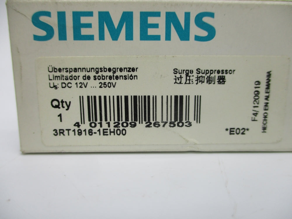 SIEMENS 3RT1916-1EH00 12-250VDC NSMP
