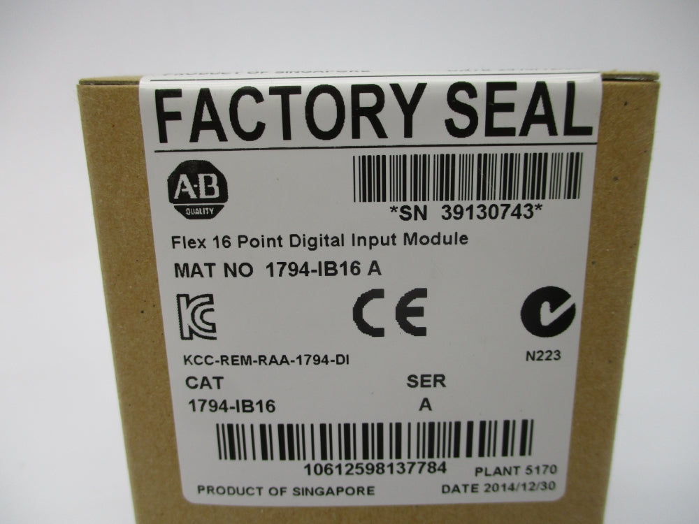 ALLEN BRADLEY 1794-IB16 SER. A DATE: 2014 NSFS