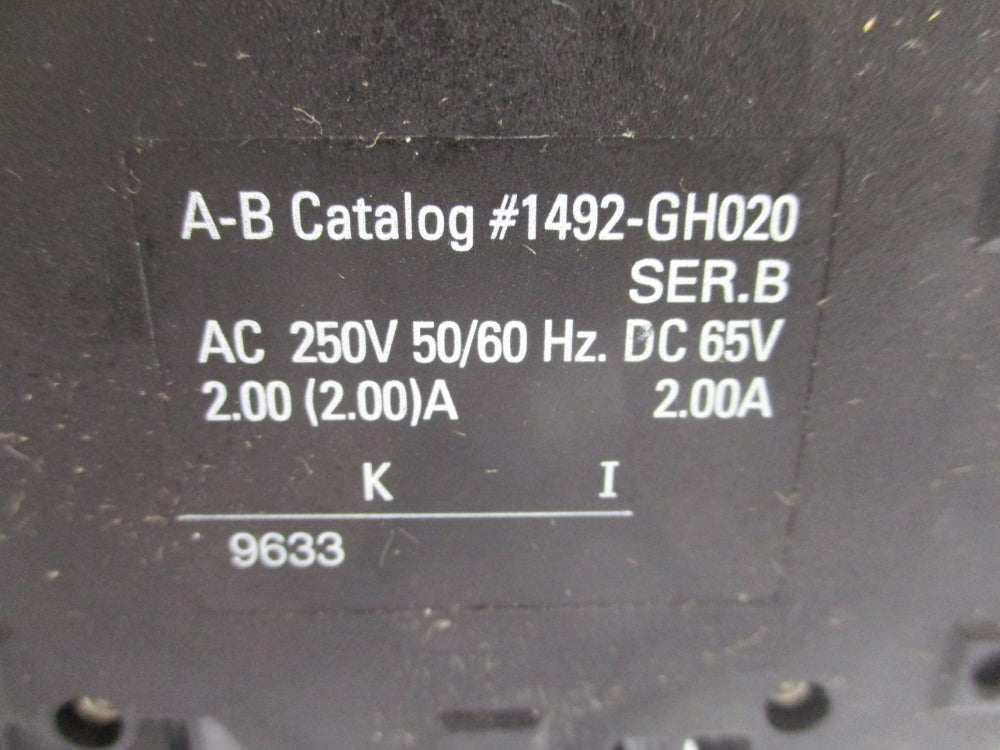 ALLEN BRADLEY 1492-GH020 SER. B 2A 250VAC UNMP