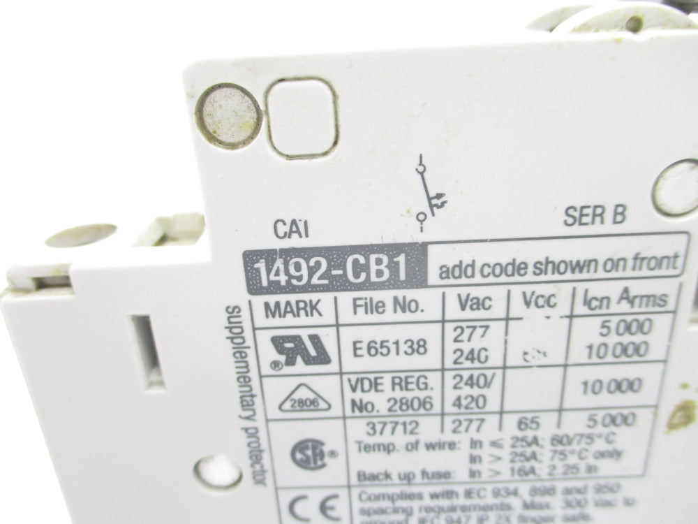 ALLEN BRADLEY 1492-CB1G010 SER. B 1A 277VAC UNMP