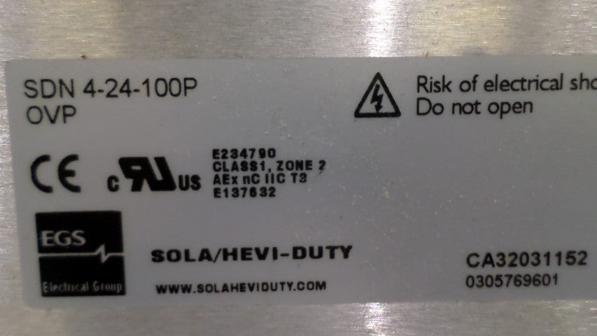 SOLA SDN4-24-100P POWER SUPPLY *NEW NO BOX*
