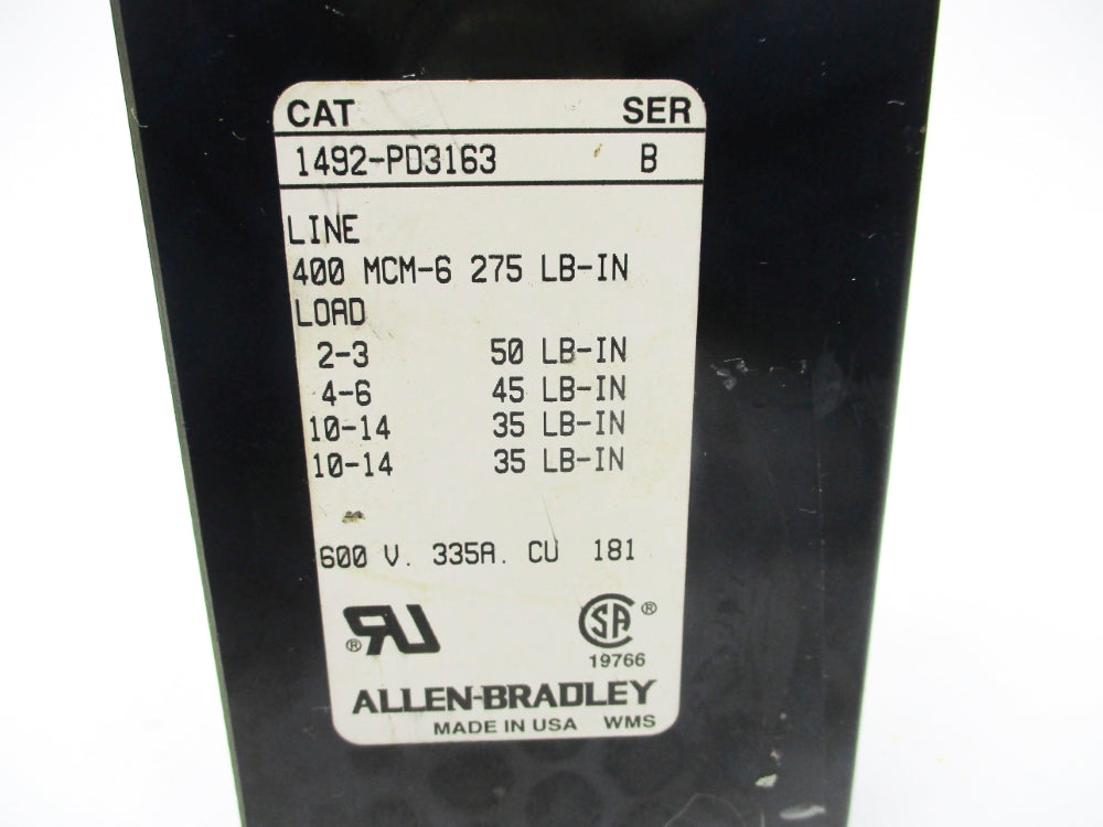 ALLEN BRADLEY 1492-PD3163 SER. B UNMP