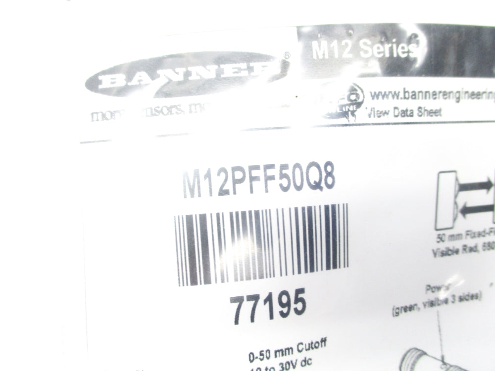 BANNER ENGINEERING M12PFF50Q8 77195 NSMP