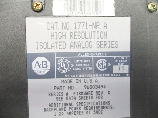 ALLEN BRADLEY 1771-NR SER. A F/W G NSNP