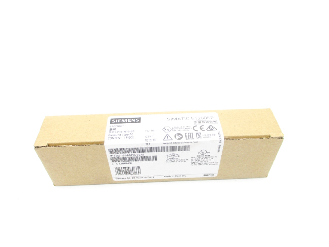 SIEMENS 6ES7193-6BP20-0BA0 NSFS