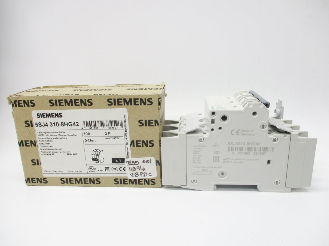 SIEMENS 5SJ4310-8HG42 10A 277VAC NSMP