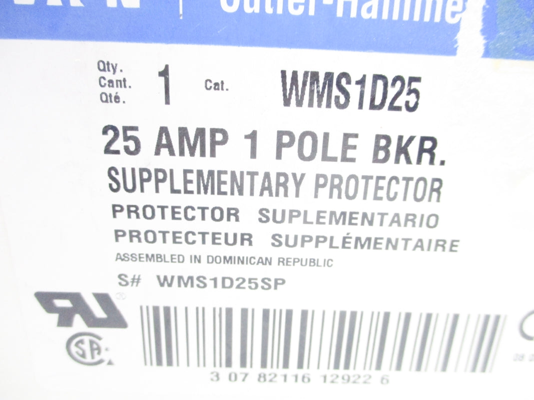 CUTLER HAMMER WMS1D25 25A 240V NSMP