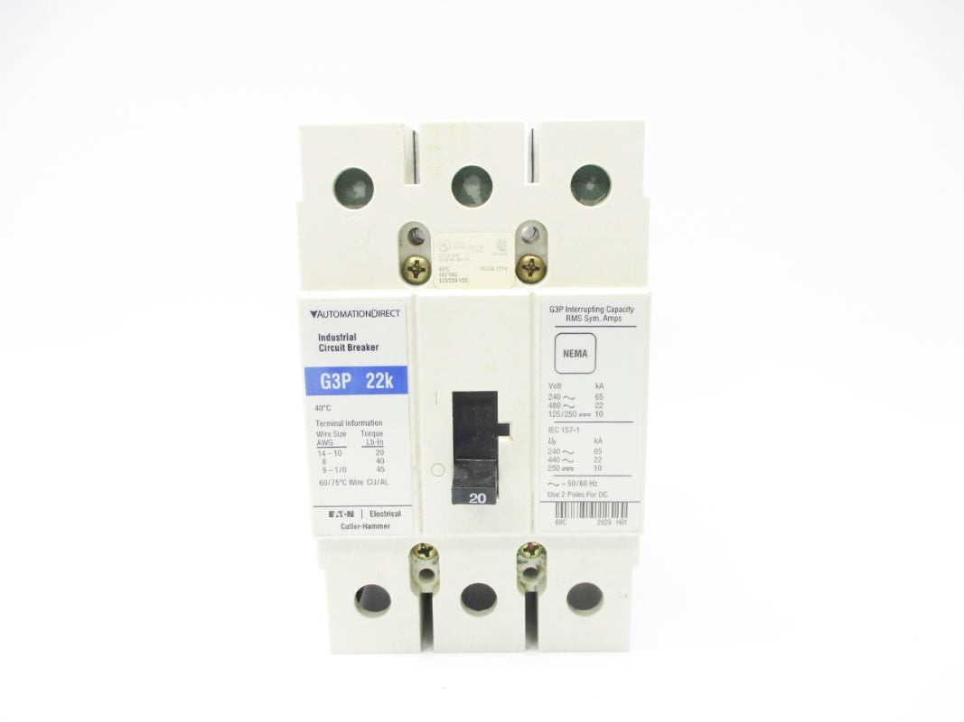 AUTOMATION DIRECT G3P-22K 20A 480VAC NSNP