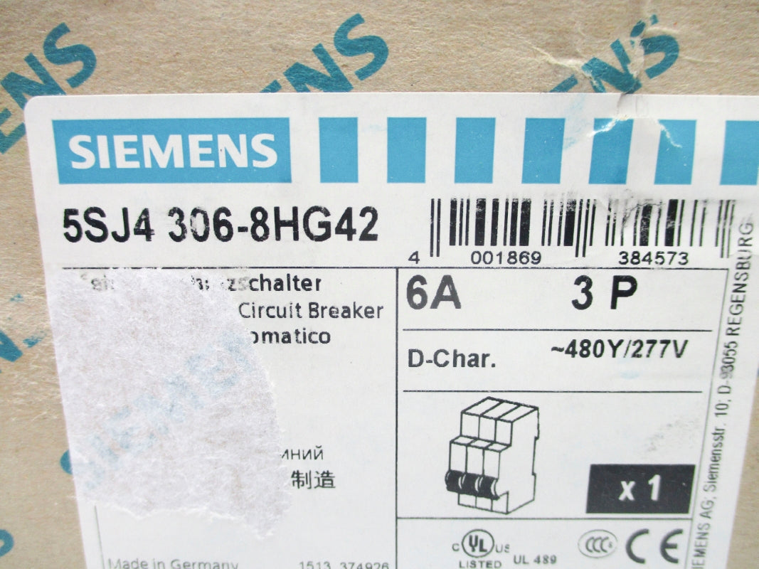 SIEMENS 5SJ4306-8HG42 6A 277VAC NSMP